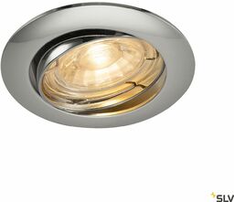 PIKA lampa sufitowa wpuszczana QPAR51, przechylna, chrom, maks.