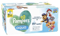 PAMPERS Chusteczki nawilżane Harmonie Aqua Psi Patrol (432