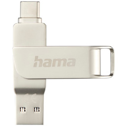 Pendrive HAMA C-Rotate Pro, USB-A 3.0/USB-C, 128 GB,