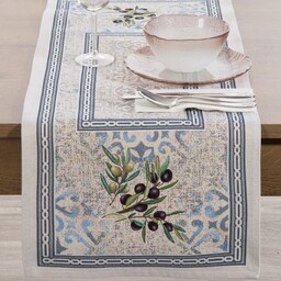 Eurofirany Obrus bieżnik 40x100 Cho 4094 naturalny oliwki