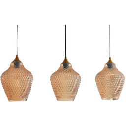 Lindby - Drakar 3 Lampa Wisząca Ø22 Amber