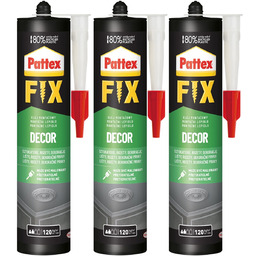 Klej montażowy PATTEX Fix Decor, 3 szt. -