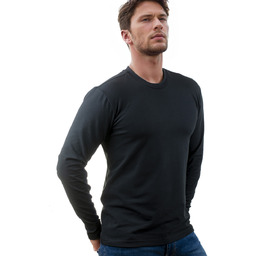 Koszulka z długim rękawem Longsleeve czarna Lamon