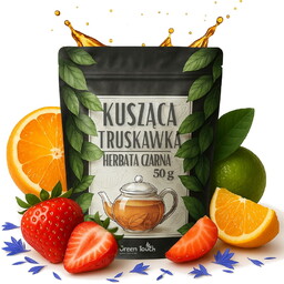 Herbata czarna Kusząca Truskawka 50 g owocowa truskawkowa