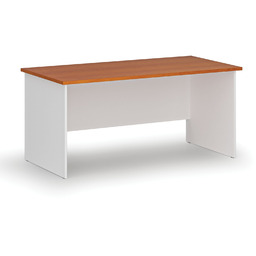 Biurko PRIMO WHITE, 160x80 cm, biały/czereśnia