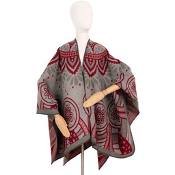 Ponczo Paisley Winter