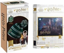 Harry Potter Bundle, czapka z pomponem Slytherin &