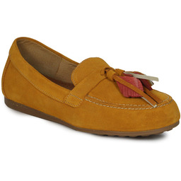 Półbuty mokasyny damskie Maciejka welurowe musztardowe-37