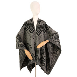 Ponczo Paisley Winter