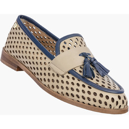 Mokasyny Damskie Skórzane Maciejka Buty Wsuwane Półbuty Beżowe