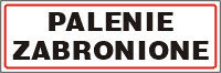 BA009 - "Palenie zabronione", płyta PCV