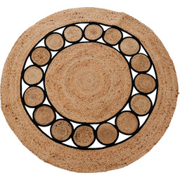 Home Styling Collection Dywan boho z juty, okrągły,