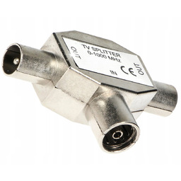 Rozgałęźnik Złącze Trójnik Metal Gniazdo Antenowe TV +