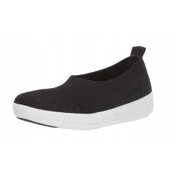 FITFLOP CZARNE SPORTOWE TRAMPKI Z AŻUROWĄ CHOLEWKĄ 37