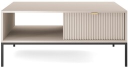 Stolik kawowy Nova kaszmirowy (L104), czarny stelaż