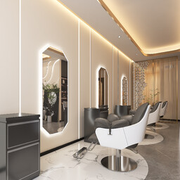 Konsola konsoleta fryzjerska barberska lustro fryzjerskie LED 170x70