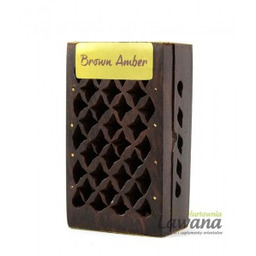 Żywica Zapachowa Ciemna Ambra w szkatułce z drewna