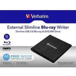 Verbatim 43890 zewnętrzna nagrywarka Blu-Ray, technologia MDISC (tm)