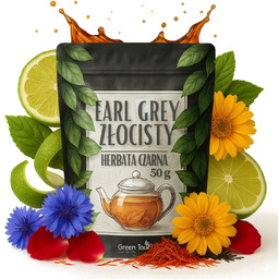 Herbata czarna Earl Grey Złocisty 50 g szafran