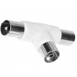 Rozgałęźnik Złącze Trójnik Gniazdo Antenowe TV + 2x