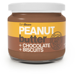 GymBeam Masło orzechowe z czekoladą i herbatnikami 340