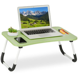 Stolik pod laptopa 26x63x40cm, zielony/biały/czarny
