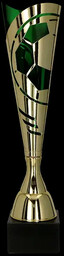 Puchar metalowy złoto - zielony H-42cm 3158B