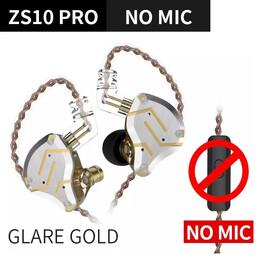 KZ ZS10 Pro - bez mikrofonu - gold