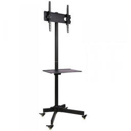 Techly Stojak mobilny LCD/LED 23-55cali regulowany z półką,