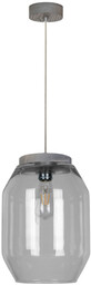 Lampa Wisząca Vaso 1xE27 Max.60W Witraż Szary/Przezroczysty Kabel