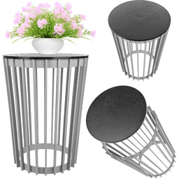 Kwietnik dwustronny Aytre 54 cm platynowy + blat