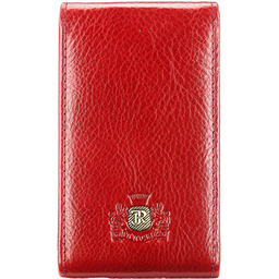 Etui na wizytówki ze skóry proste czerwone