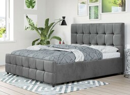 Łóżko tapicerowane z pojemnikiem SFG015 160x200 Welur Szary