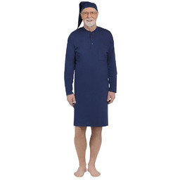 Koszula Nocna Męska 2Xl Długi Rękaw Bawełniana