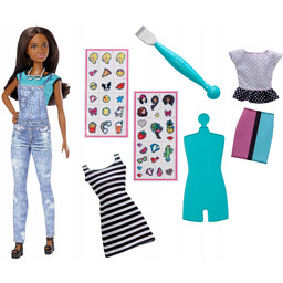 Barbie własne stylizacje moda naklejki ubranka