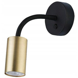 Lampa Ścienna Eye Flex Czarny Złoty 1xGU10 Kinkiet