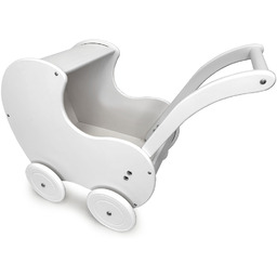 Głęboki wózek z drewna dla lalki zabawka