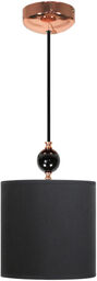 Candellux MELBA 31-39385 lampa wisząca abażur tkanina czarna