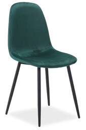 Krzesło FOX VELVET czarny stelaż, zielone aksamit TAP.89