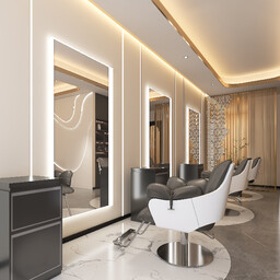 Konsola konsoleta fryzjerska barberska kosmetyczna lustro LED 200x80