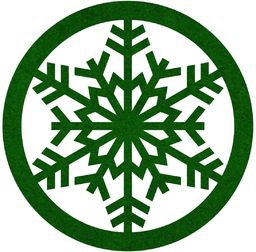 Podstawka pod kubek - Śnieżynka - 10 cm