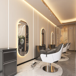 Konsola konsoleta fryzjerska barberska lustro fryzjerskie LED 170x70
