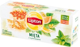 Herbatka ziołowa aromatyzowana Lipton Mięta z cytrusami 20x1,3g