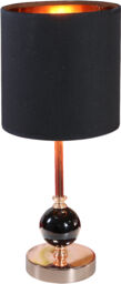 Candellux MELBA 41-38791 lampa stołowa czarna abażur 1X40W