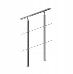 Balkon Balustrada Schodowa 80X107 Stal Nierdzewna