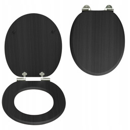 Deska Sedesowa Czarna Do Wc Wolnoopadająca Mdf Wytrzymała