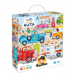 Edukacyjne Puzzle 40 Elementów Dla Czterolatka Czuczu Moto