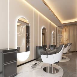 Konsola konsoleta fryzjerska barberska lustro fryzjerskie LED 200x80