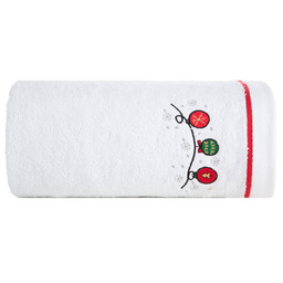 Eurofirany Ręcznik Gerda 2 70x140 biały bombki świąteczny