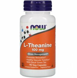 L-Theanine z Zieloną Herbatą 100mg, NOW Foods, 90